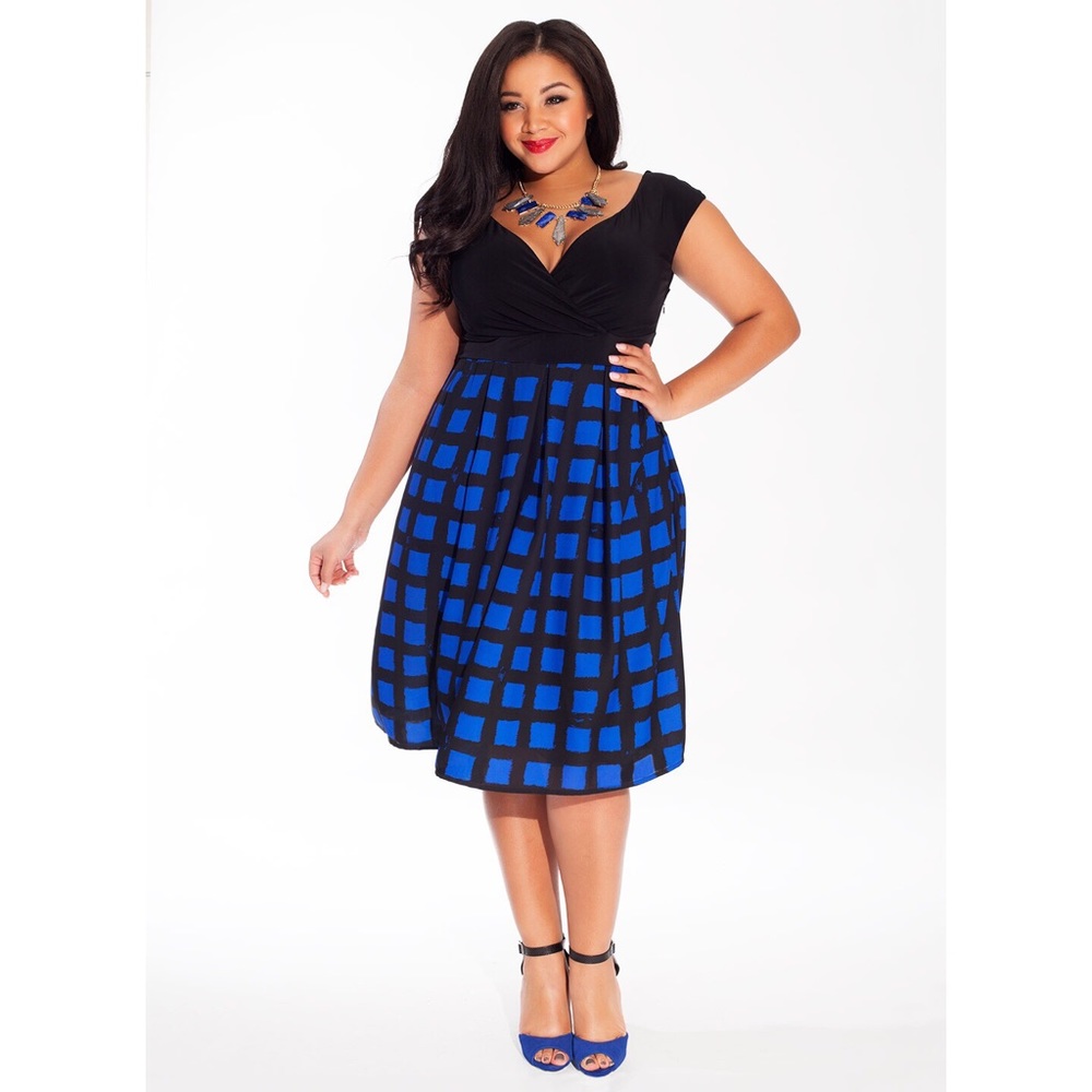Igigi Adelle Cocktail Dress in Cobalt Beanik